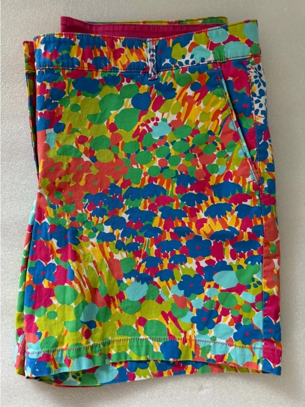 Talbots Weekend Floral Shorts 16P Bright Multicolor Summer Beachy Stretch Cute